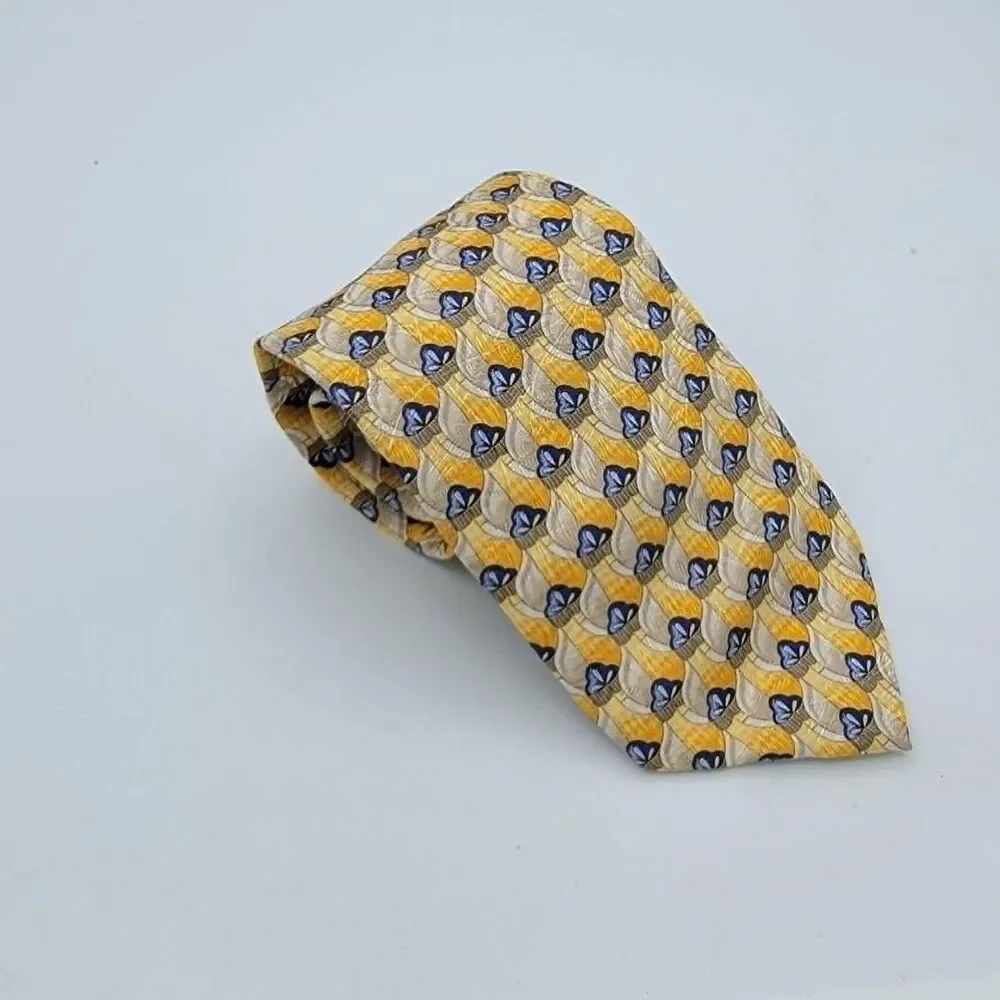 Paulo Visari Men's Silk Necktie Made in Italy Multicolor Size 56 x 3.75
